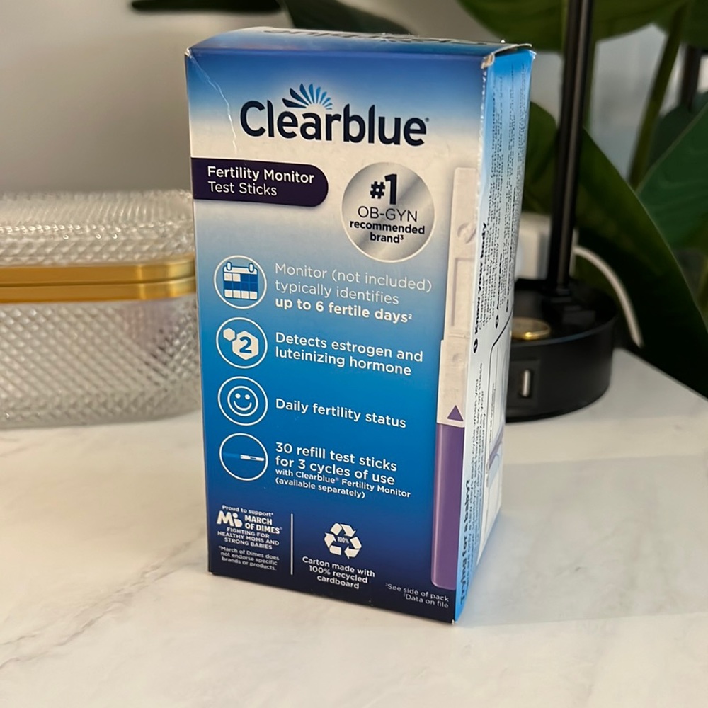 Unused Clearblue Fertility Monitor Test Sticks - 30 sticks, unused, brand new